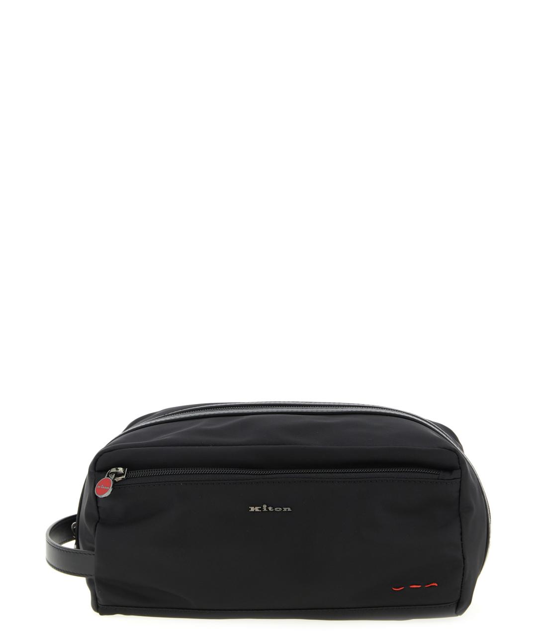KITON Черная тканевая барсетка, фото 1