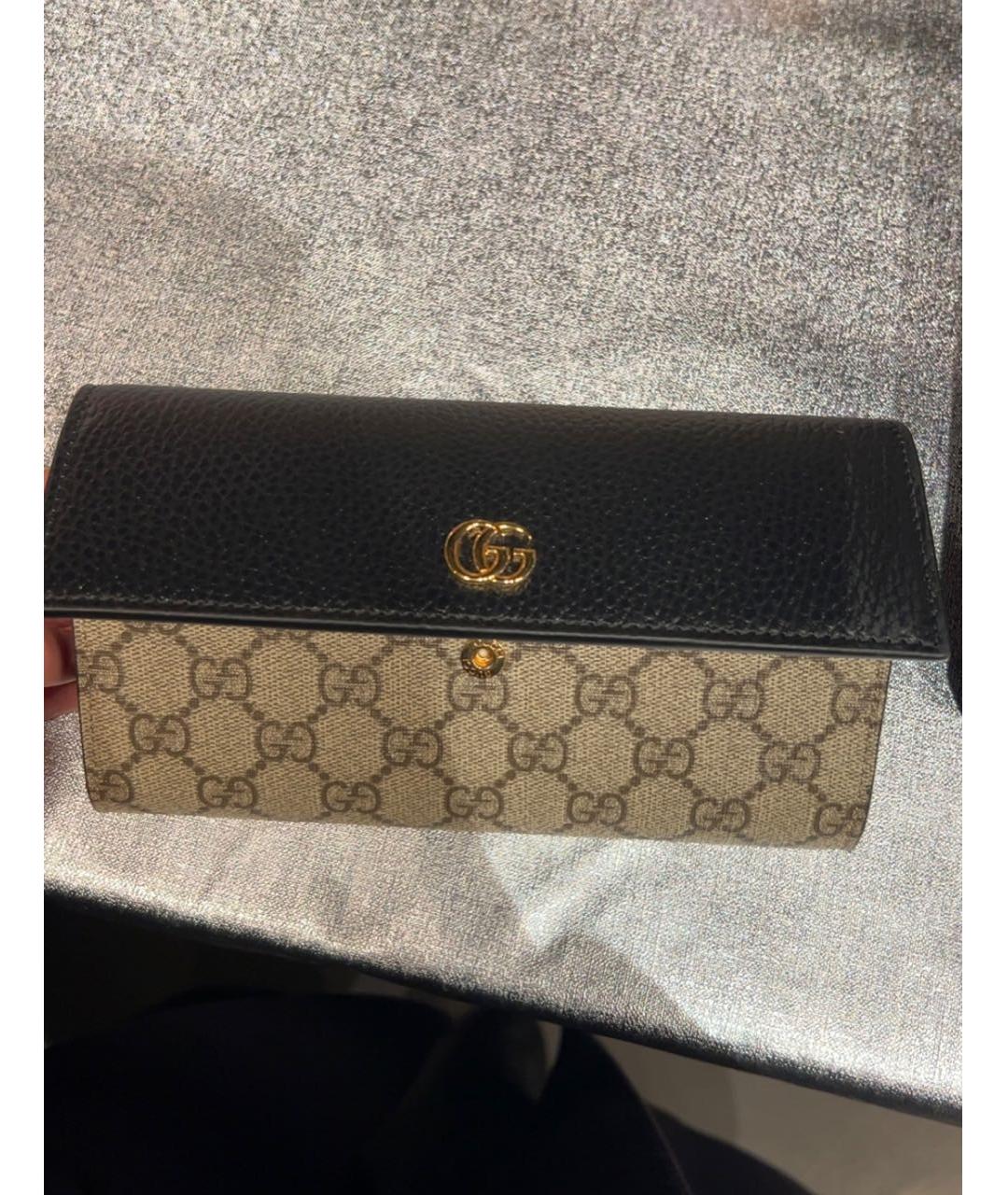 GUCCI Черный кожаный кошелек, фото 4