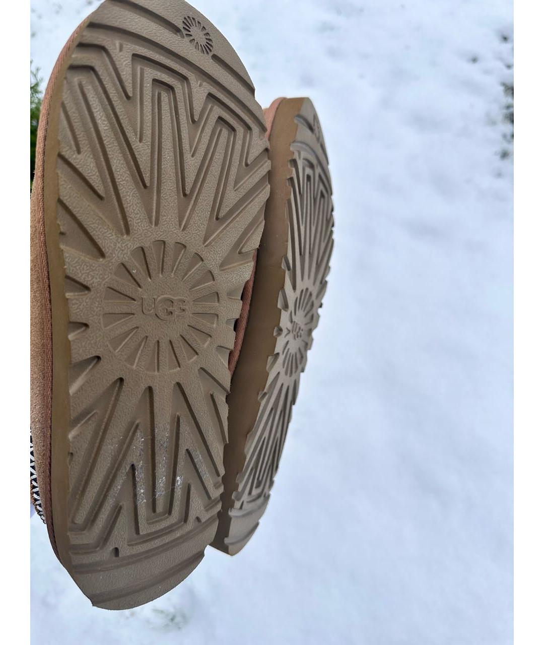 UGG AUSTRALIA Коричневые замшевые низкие ботинки, фото 4