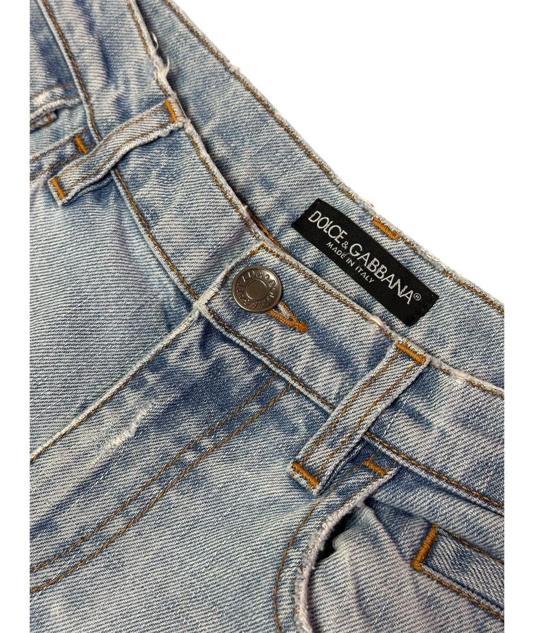 DOLCE&GABBANA Голубые хлопковые шорты, фото 5