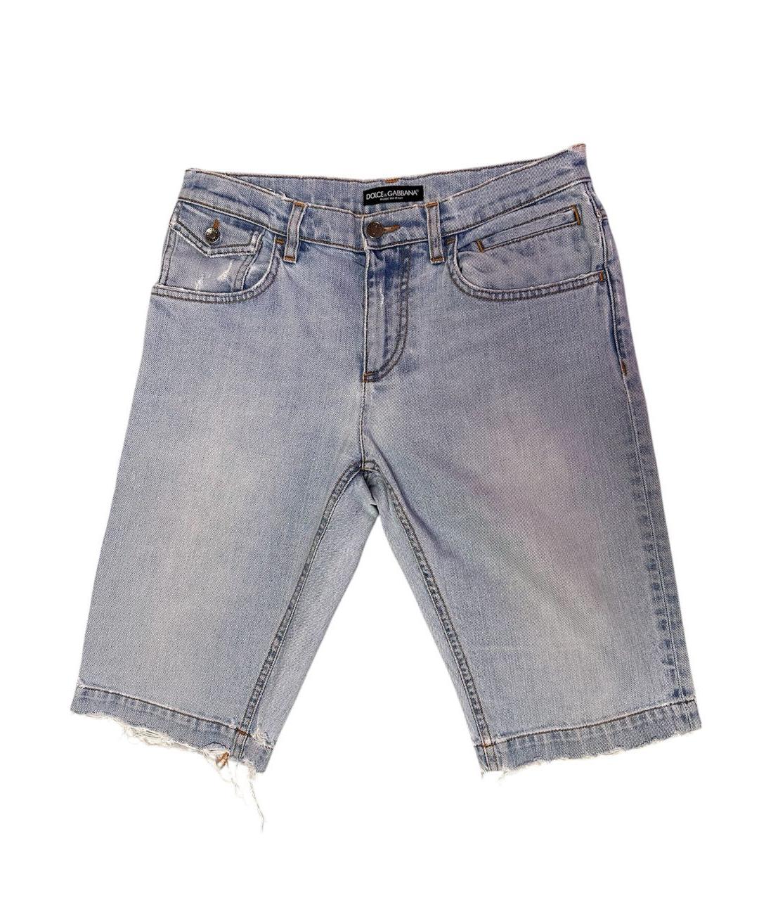 DOLCE&GABBANA Голубые хлопковые шорты, фото 8