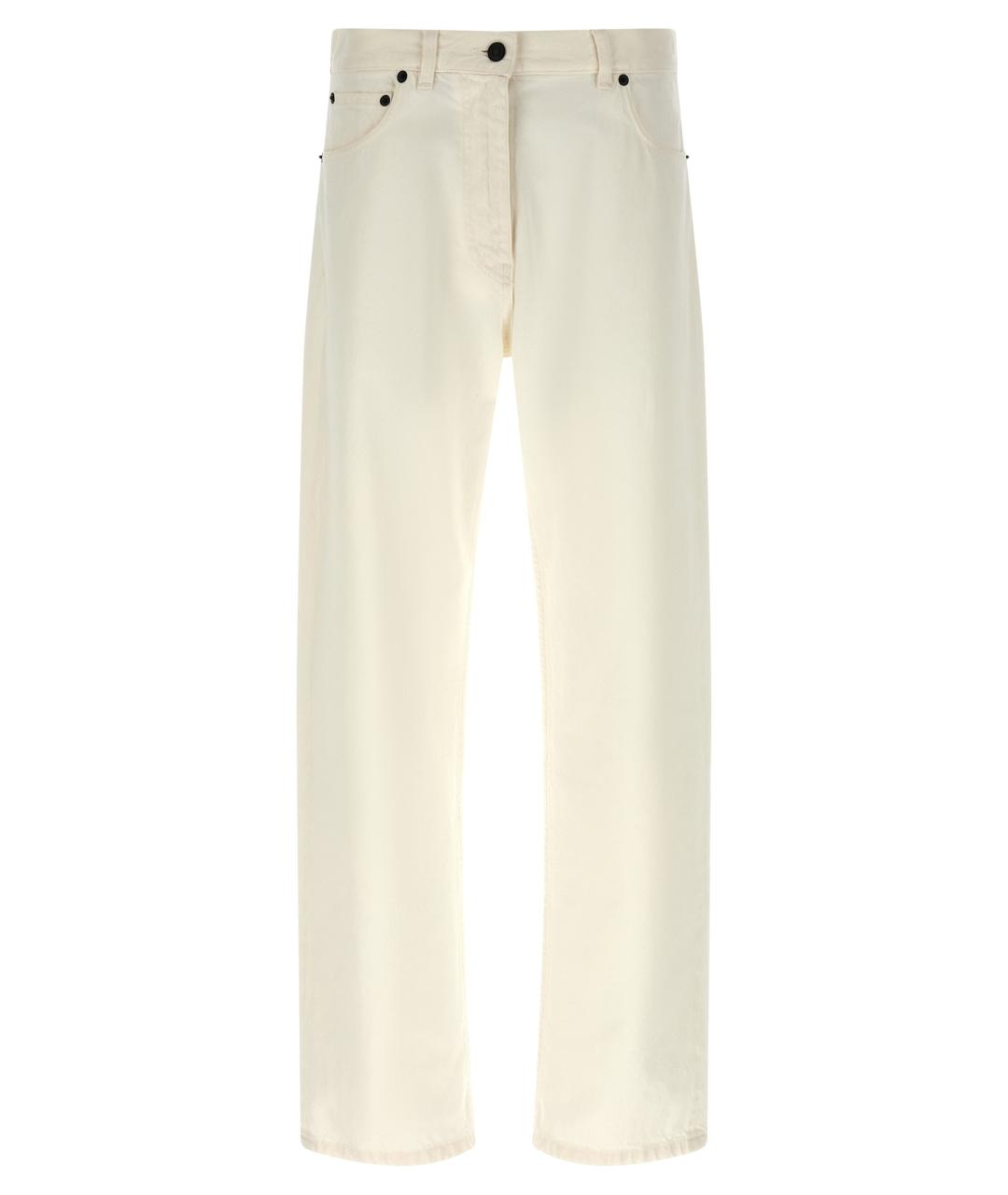 THE ROW Белые хлопковые прямые джинсы, фото 1
