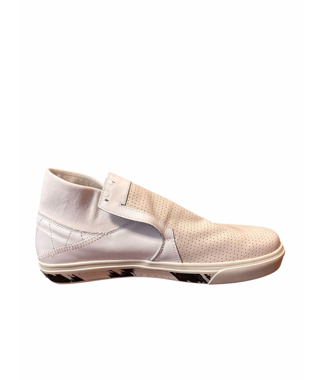 STONE ISLAND SHADOW PROJECT Белые кожаные слипоны, фото 1