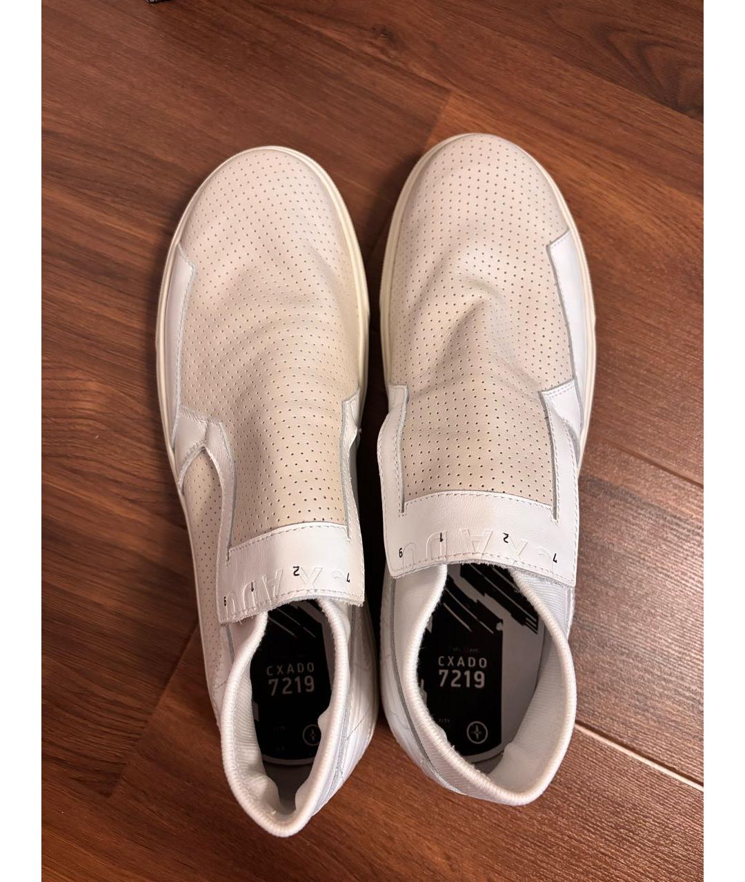 STONE ISLAND SHADOW PROJECT Белые кожаные слипоны, фото 2