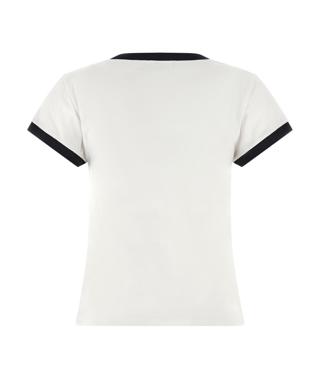 GANNI Белая хлопковая футболка, фото 2