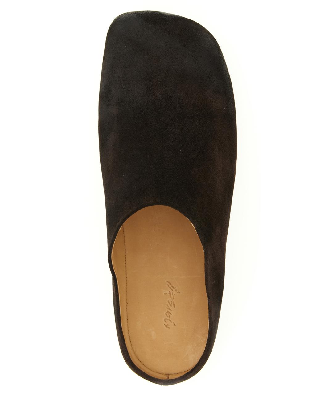 MARSELL Коричневые замшевые шлепанцы, фото 4