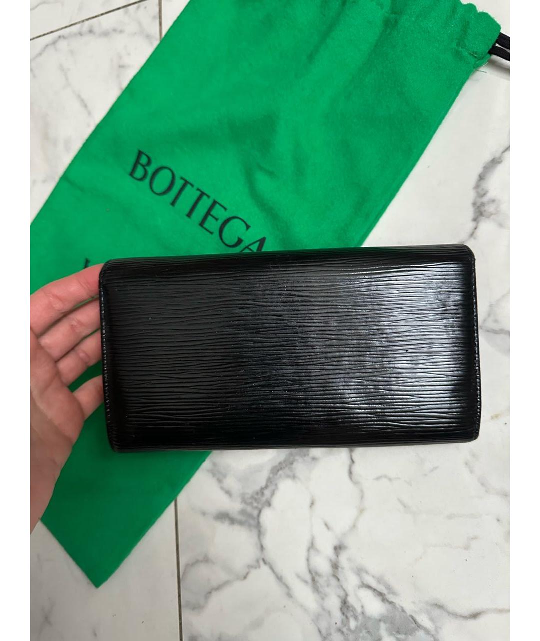 LOUIS VUITTON Черный кожаный кошелек, фото 3