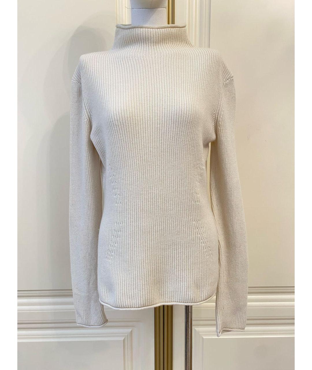 HERMES Бежевый кашемировый джемпер / свитер, фото 7