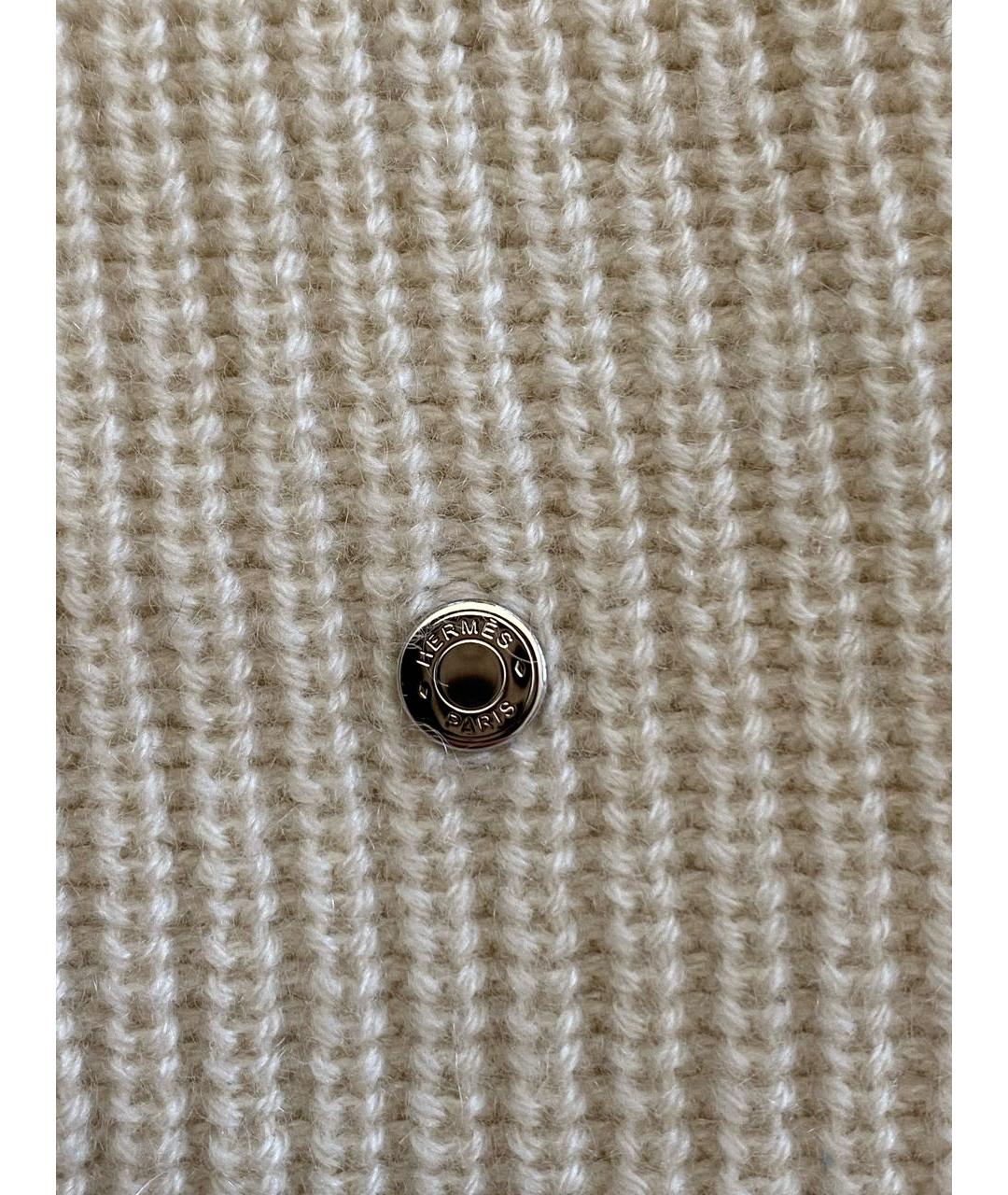 HERMES Бежевый кашемировый джемпер / свитер, фото 6