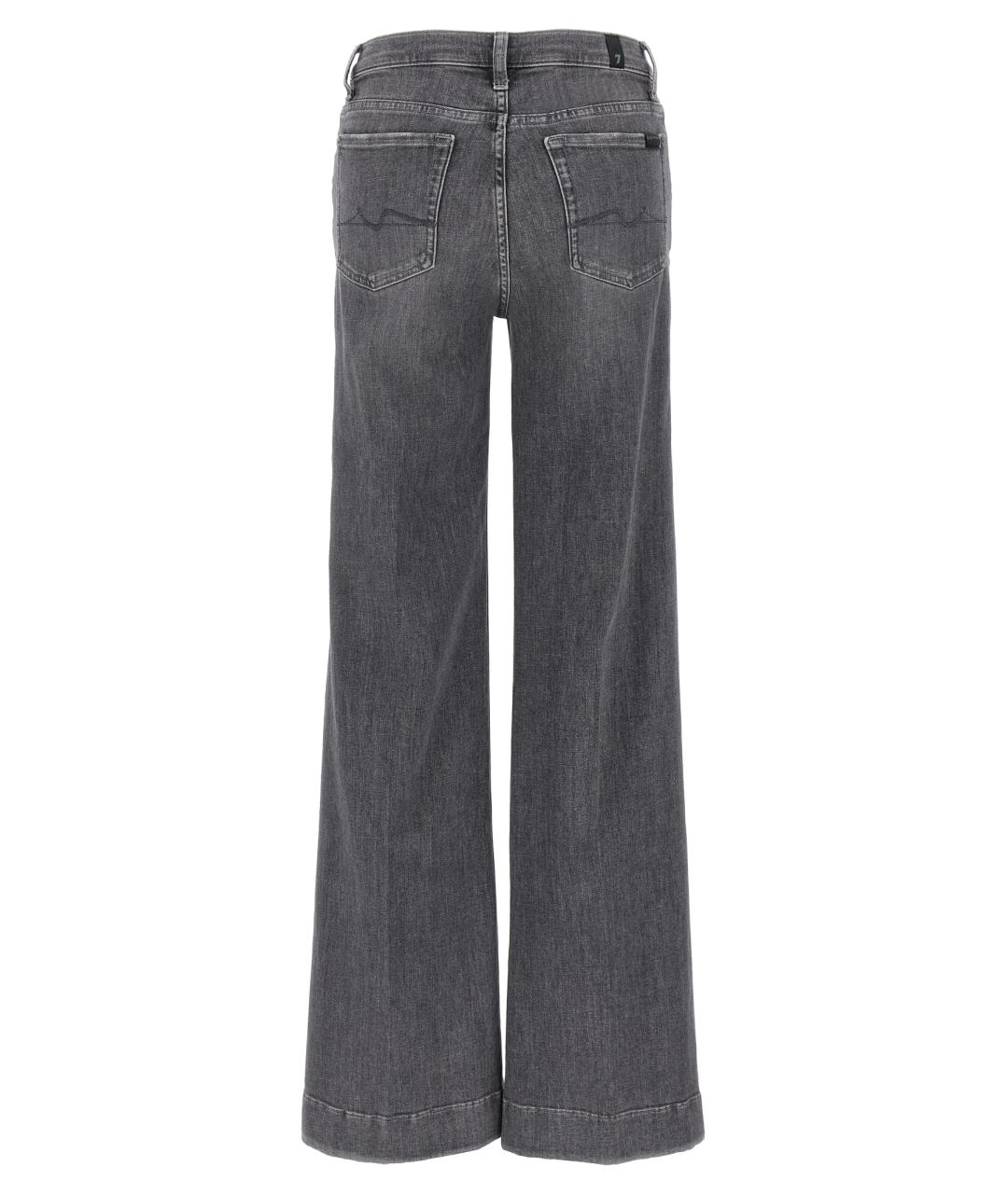 7 FOR ALL MANKIND Серые хлопковые прямые джинсы, фото 2
