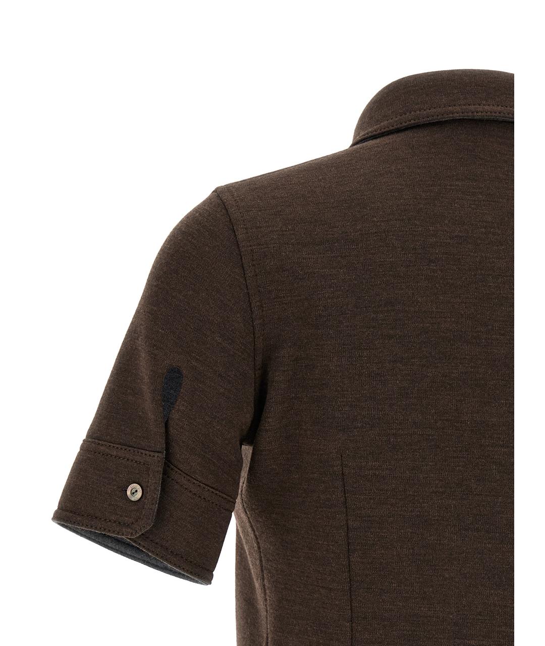 GUCCI Коричневая шерстяная блузы, фото 4