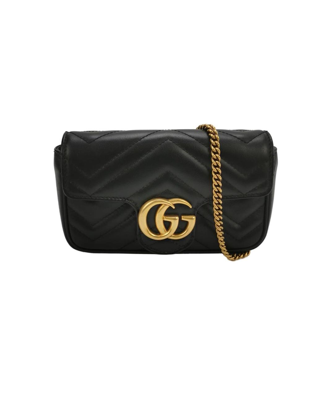 GUCCI Черная кожаная сумка через плечо, фото 9