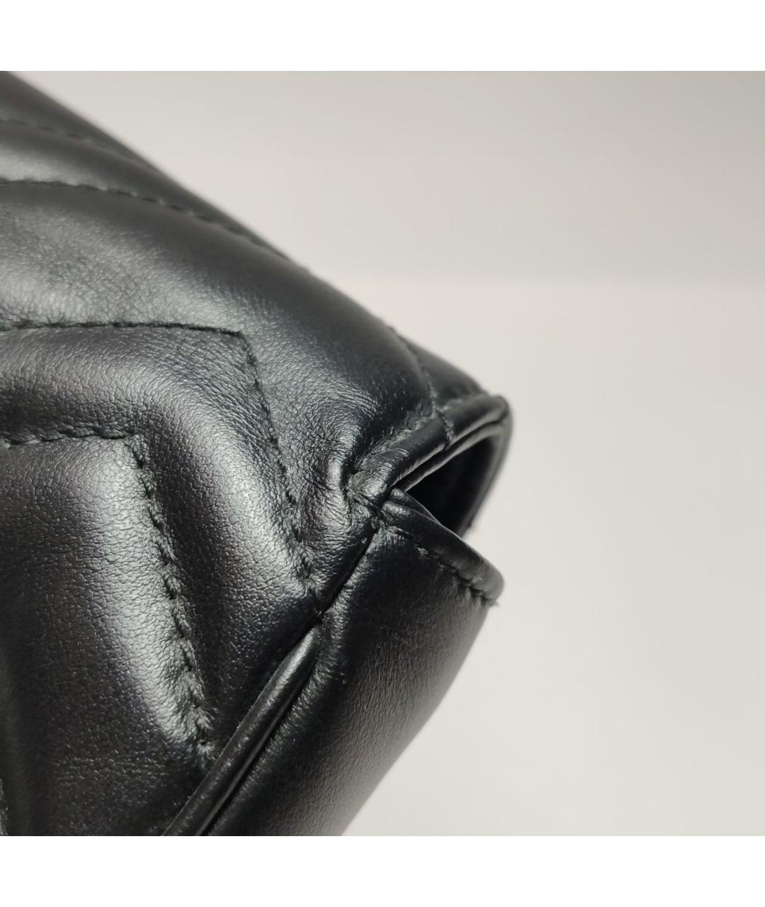 GUCCI Черная кожаная сумка через плечо, фото 6