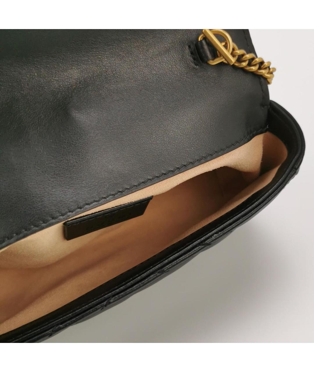 GUCCI Черная кожаная сумка через плечо, фото 5