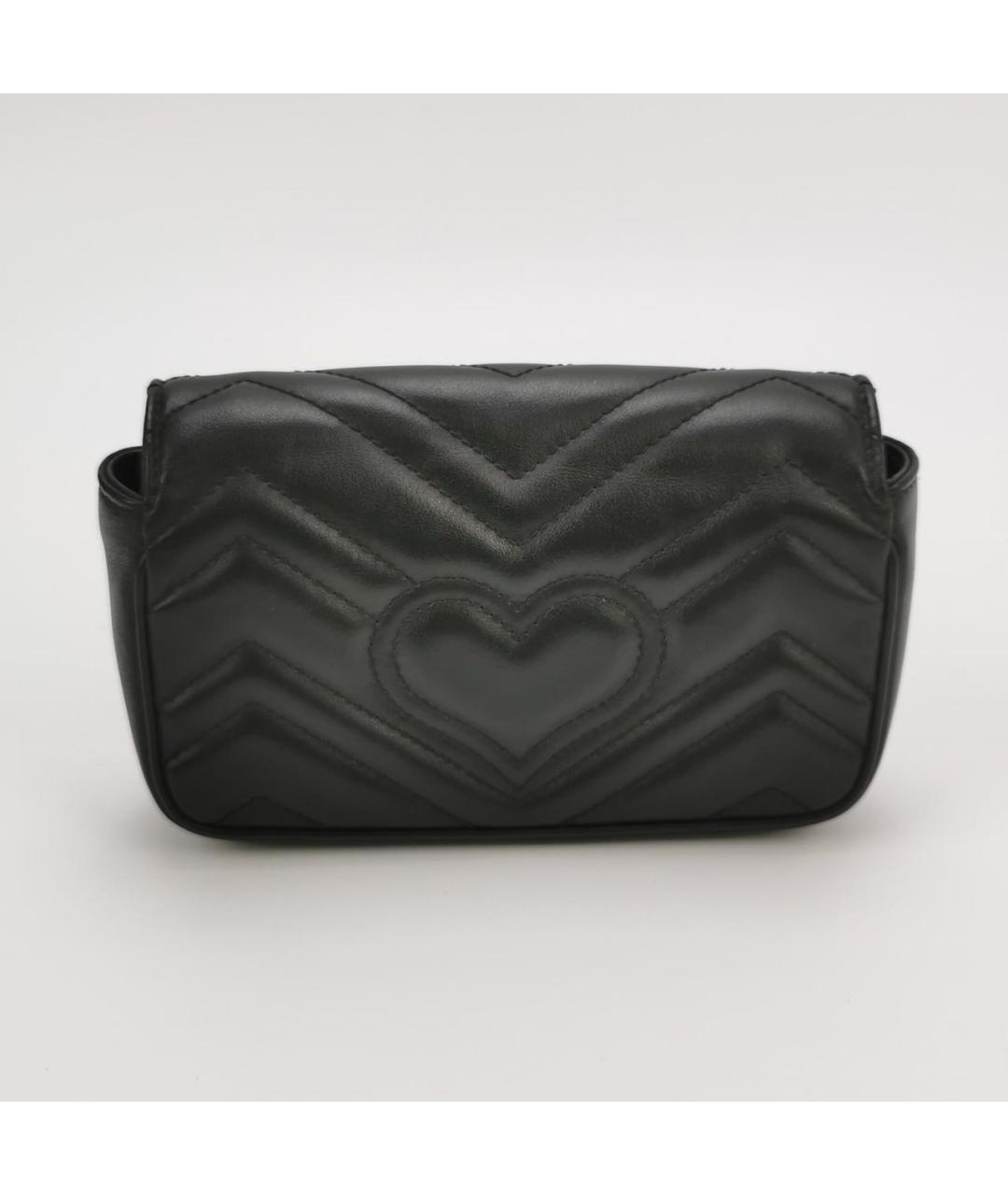 GUCCI Черная кожаная сумка через плечо, фото 4