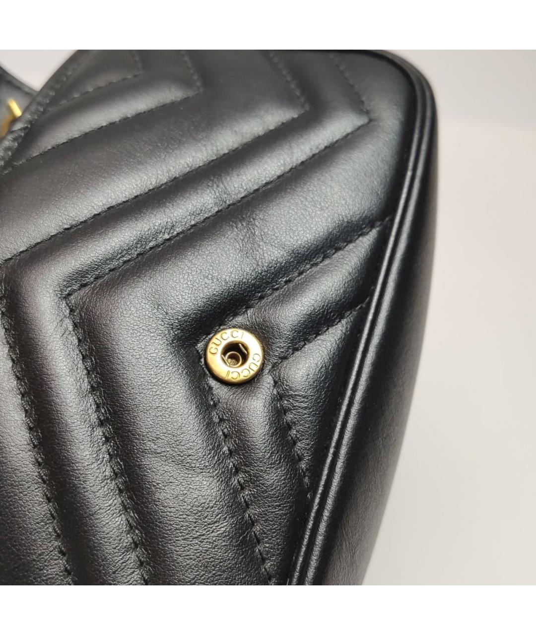 GUCCI Черная кожаная сумка через плечо, фото 8