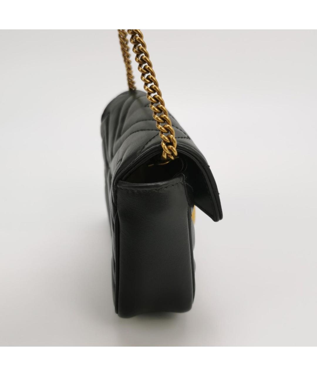 GUCCI Черная кожаная сумка через плечо, фото 3