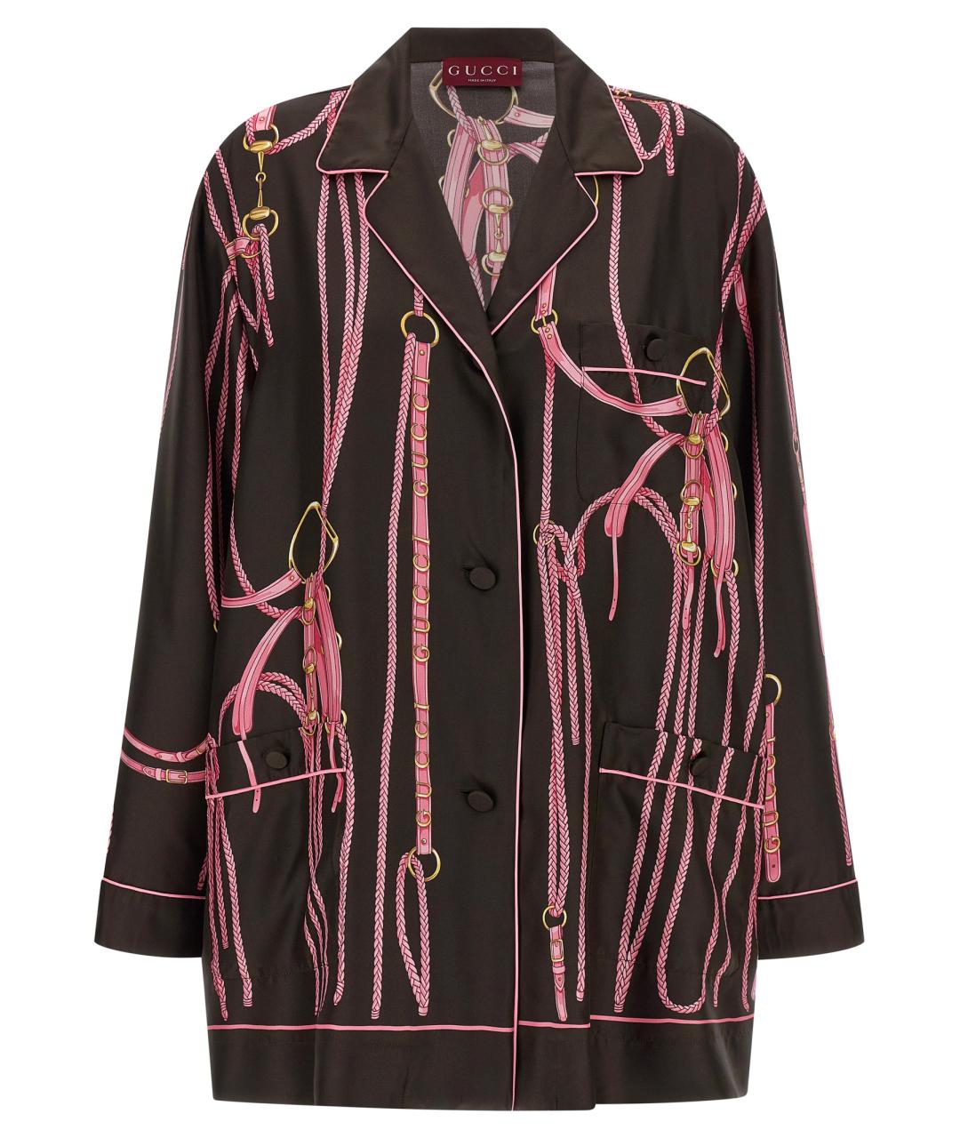 GUCCI Мульти шелковая блузы, фото 1