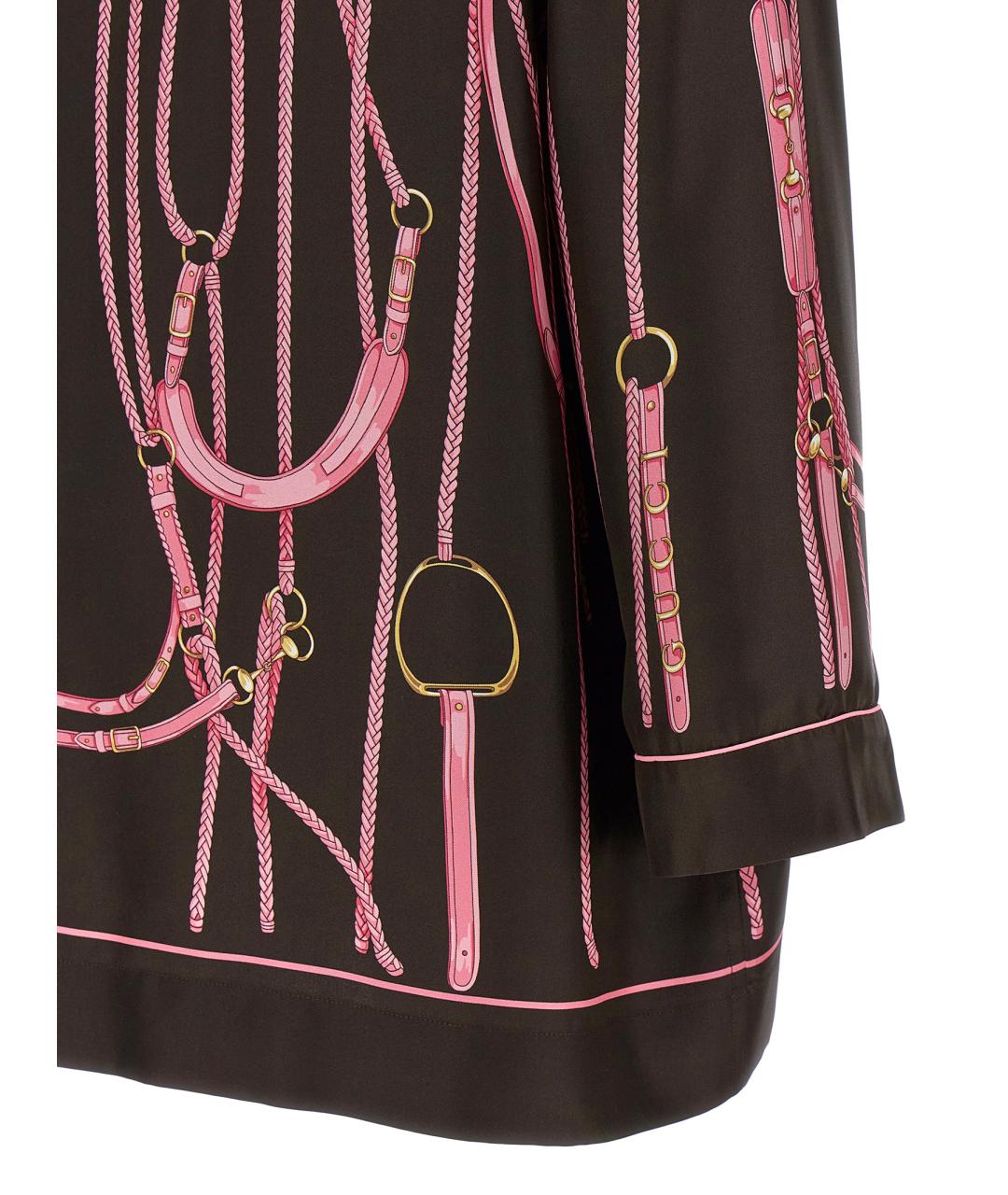 GUCCI Мульти шелковая блузы, фото 4