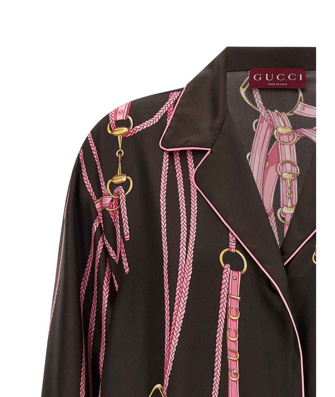 GUCCI Мульти шелковая блузы, фото 3