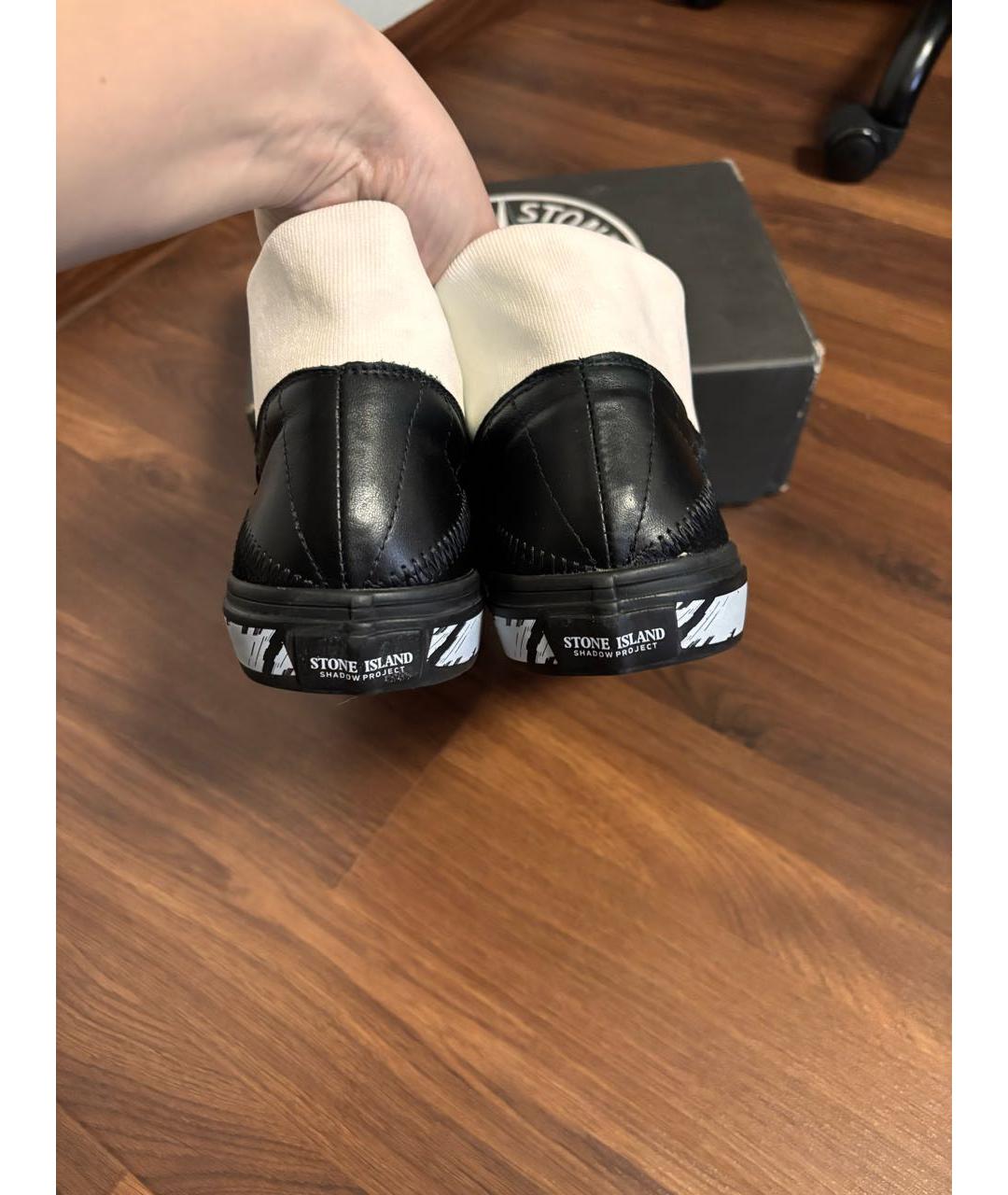 STONE ISLAND SHADOW PROJECT Черные замшевые слипоны, фото 3