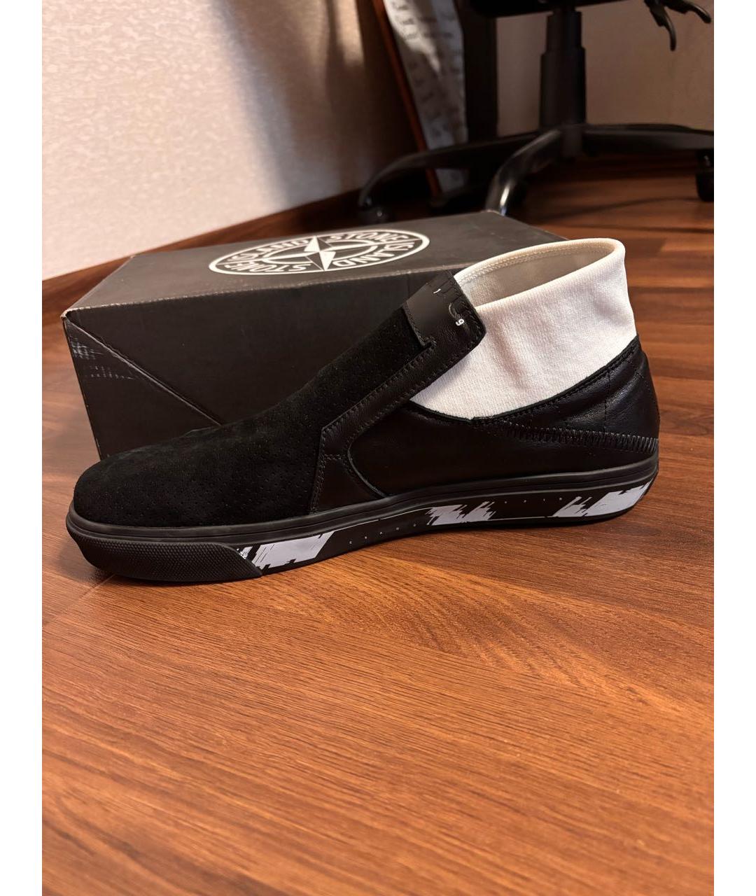 STONE ISLAND SHADOW PROJECT Черные замшевые слипоны, фото 2