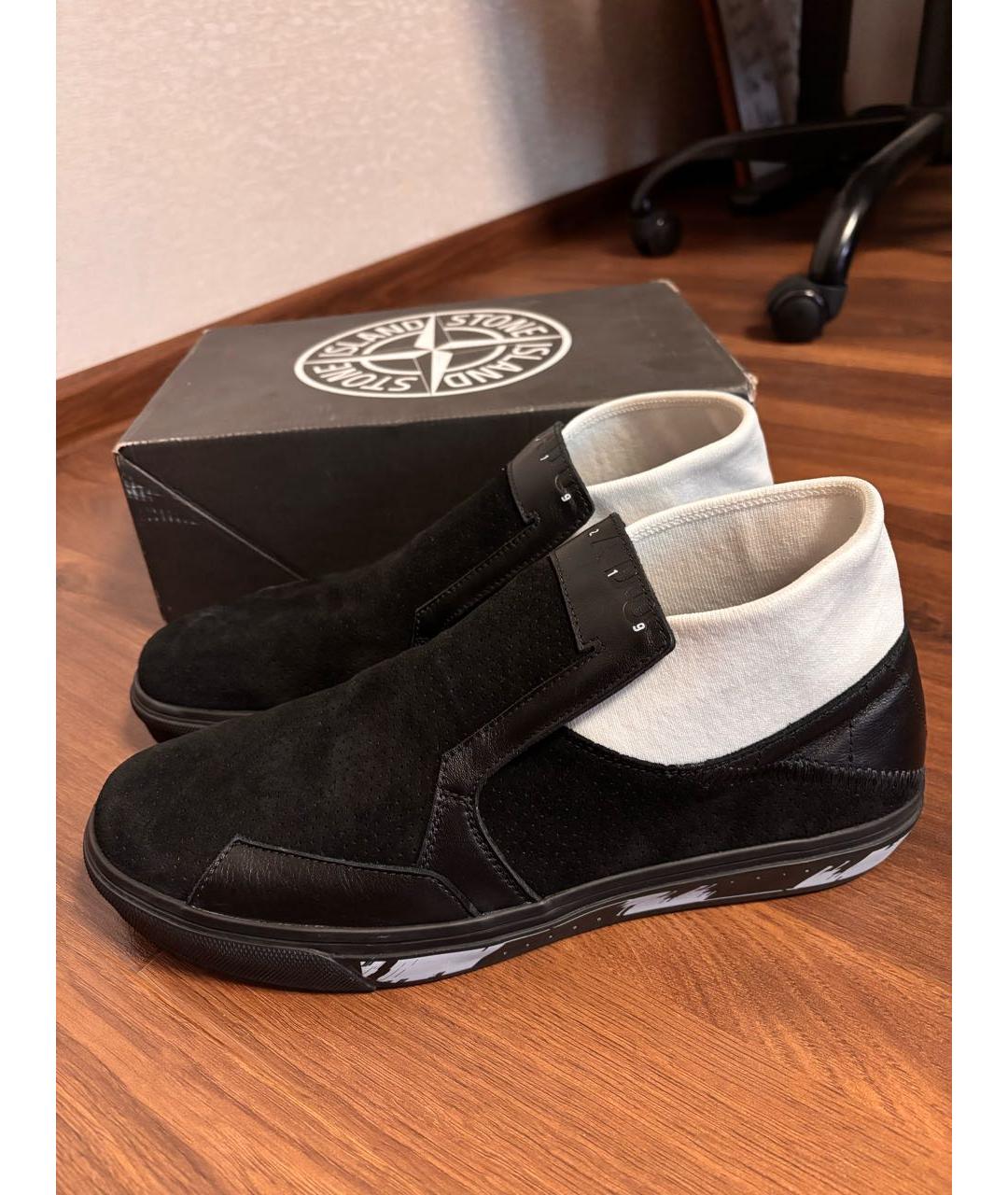 STONE ISLAND SHADOW PROJECT Черные замшевые слипоны, фото 6