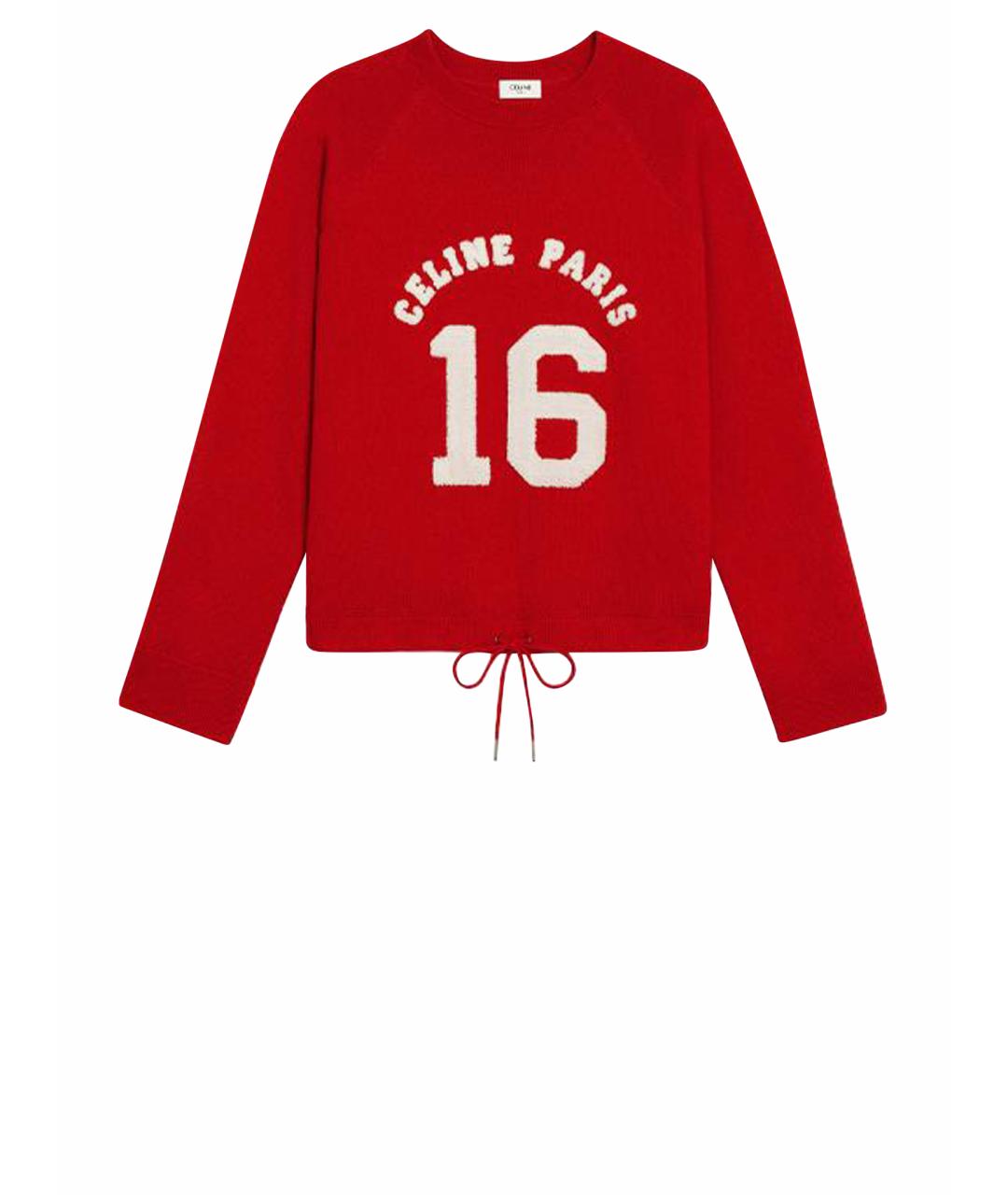 CELINE Красный кашемировый джемпер / свитер, фото 1