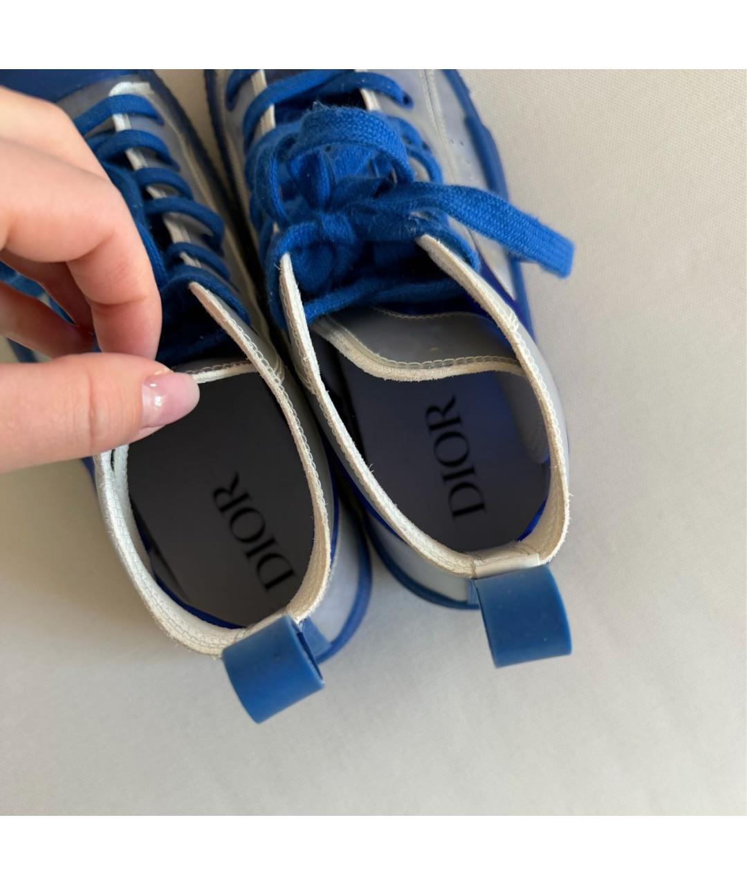 CHRISTIAN DIOR Синие высокие кроссовки / кеды, фото 4