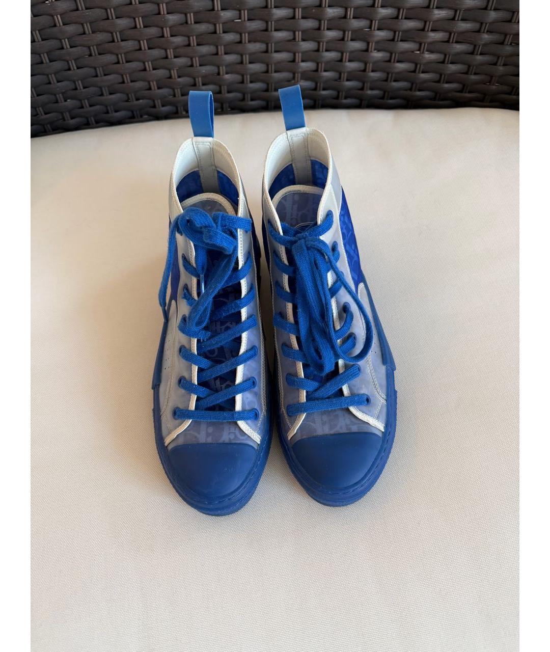 CHRISTIAN DIOR Синие высокие кроссовки / кеды, фото 2