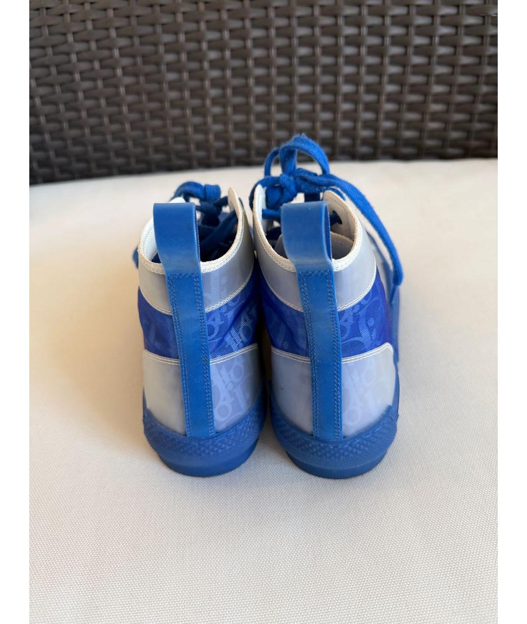 CHRISTIAN DIOR Синие высокие кроссовки / кеды, фото 3