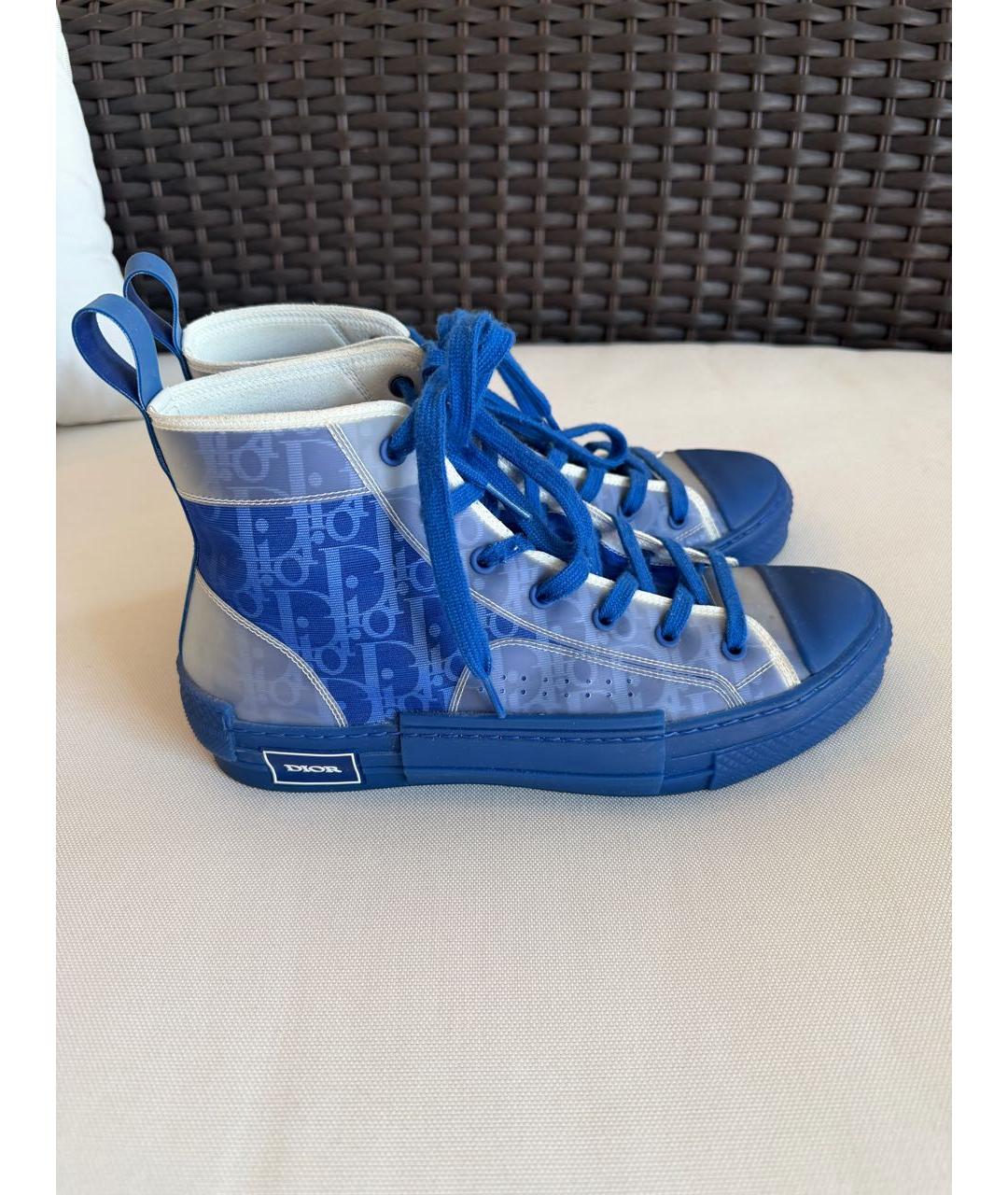 CHRISTIAN DIOR Синие высокие кроссовки / кеды, фото 5