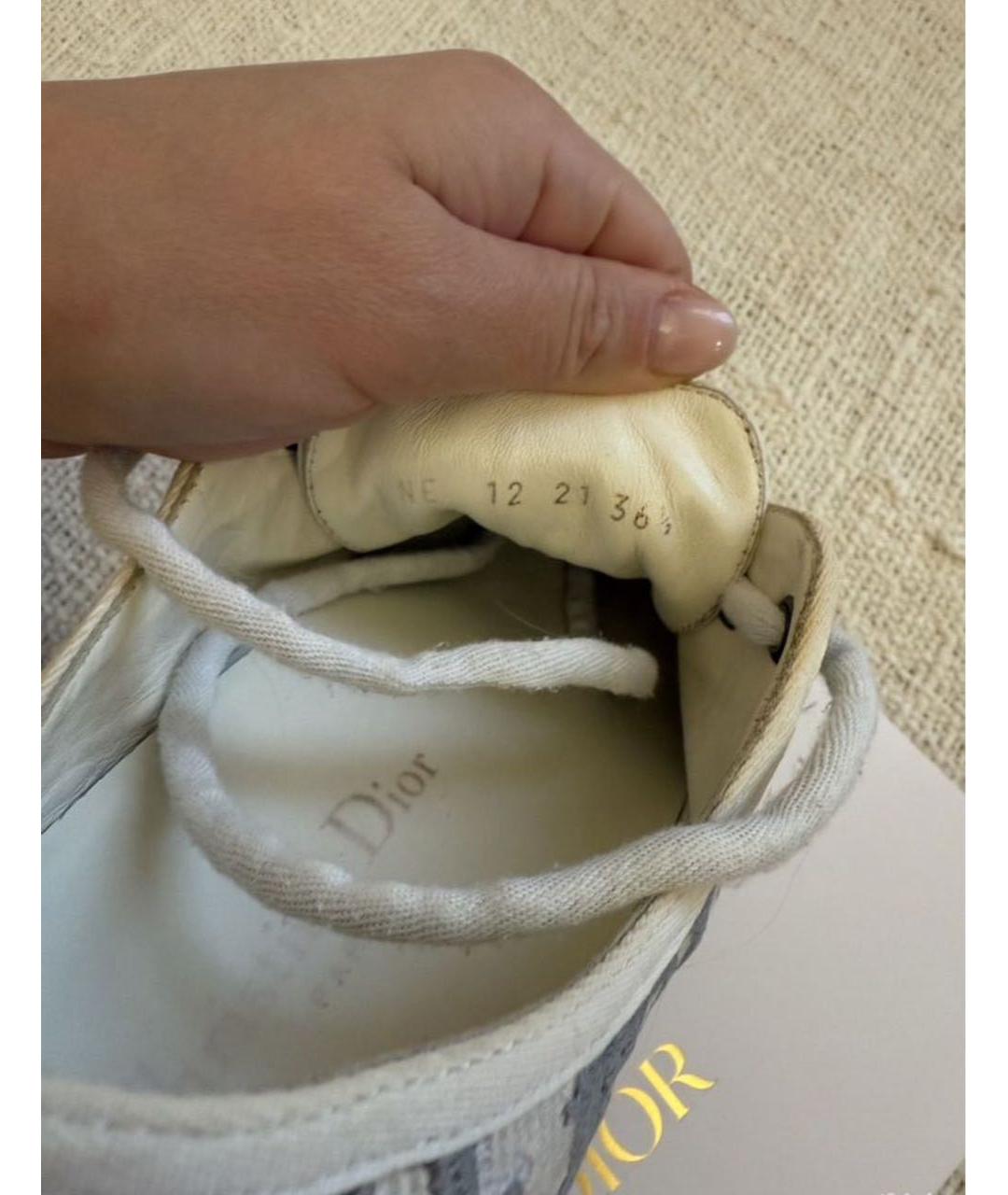 CHRISTIAN DIOR Серые текстильные кеды, фото 6