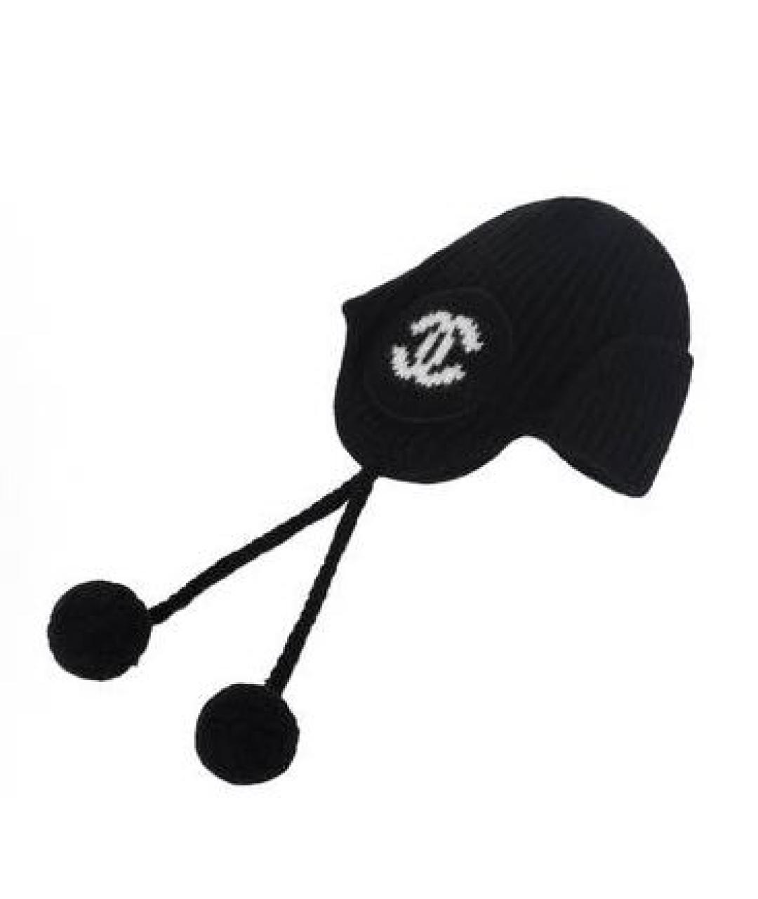 CHANEL Черная шапка, фото 4