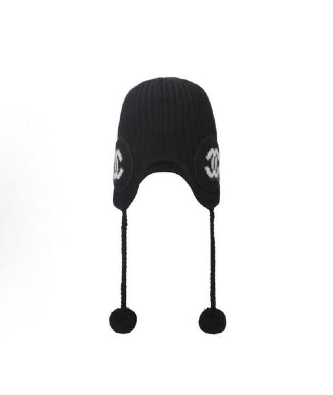 CHANEL Черная шапка, фото 2