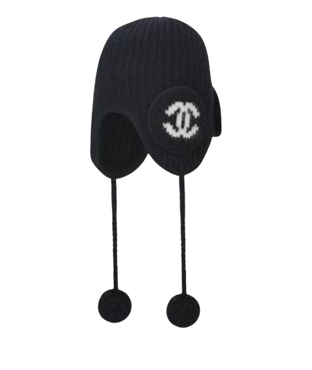 CHANEL Черная шапка, фото 1