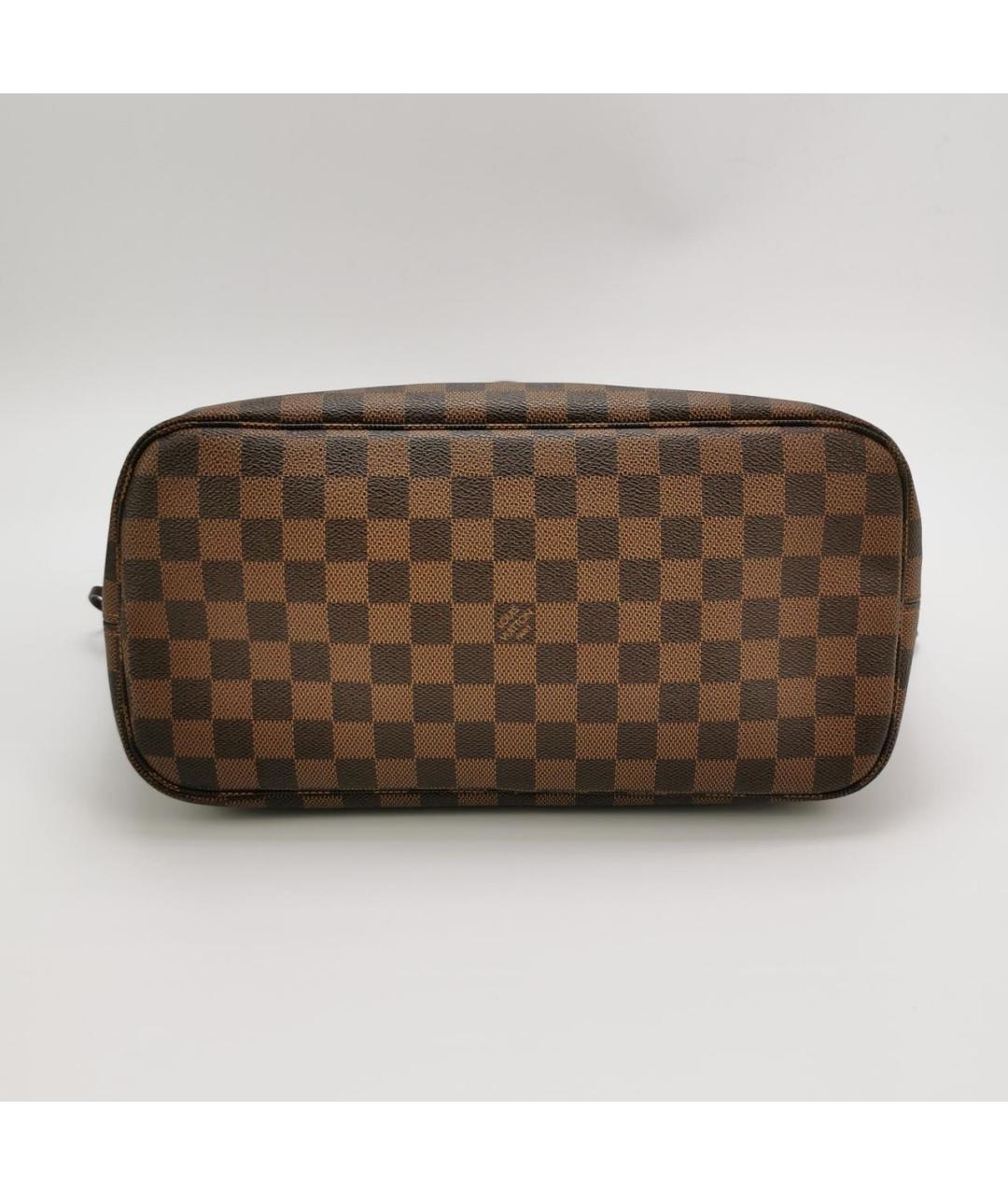 LOUIS VUITTON Коричневая кожаная сумка с короткими ручками, фото 4