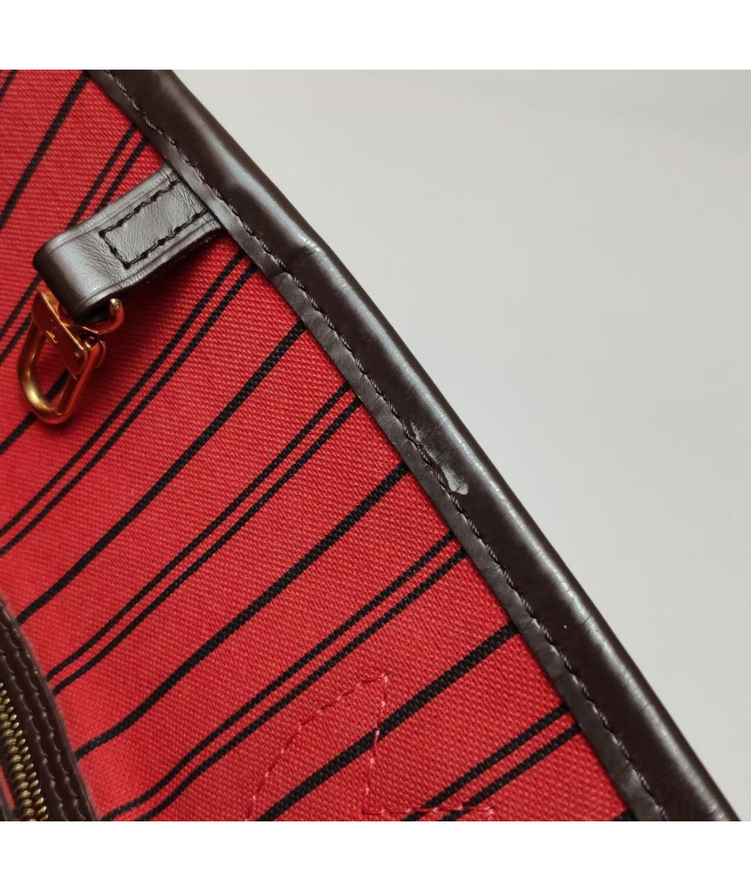 LOUIS VUITTON Коричневая кожаная сумка с короткими ручками, фото 6