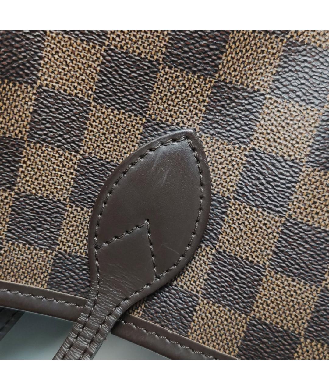 LOUIS VUITTON Коричневая кожаная сумка с короткими ручками, фото 7