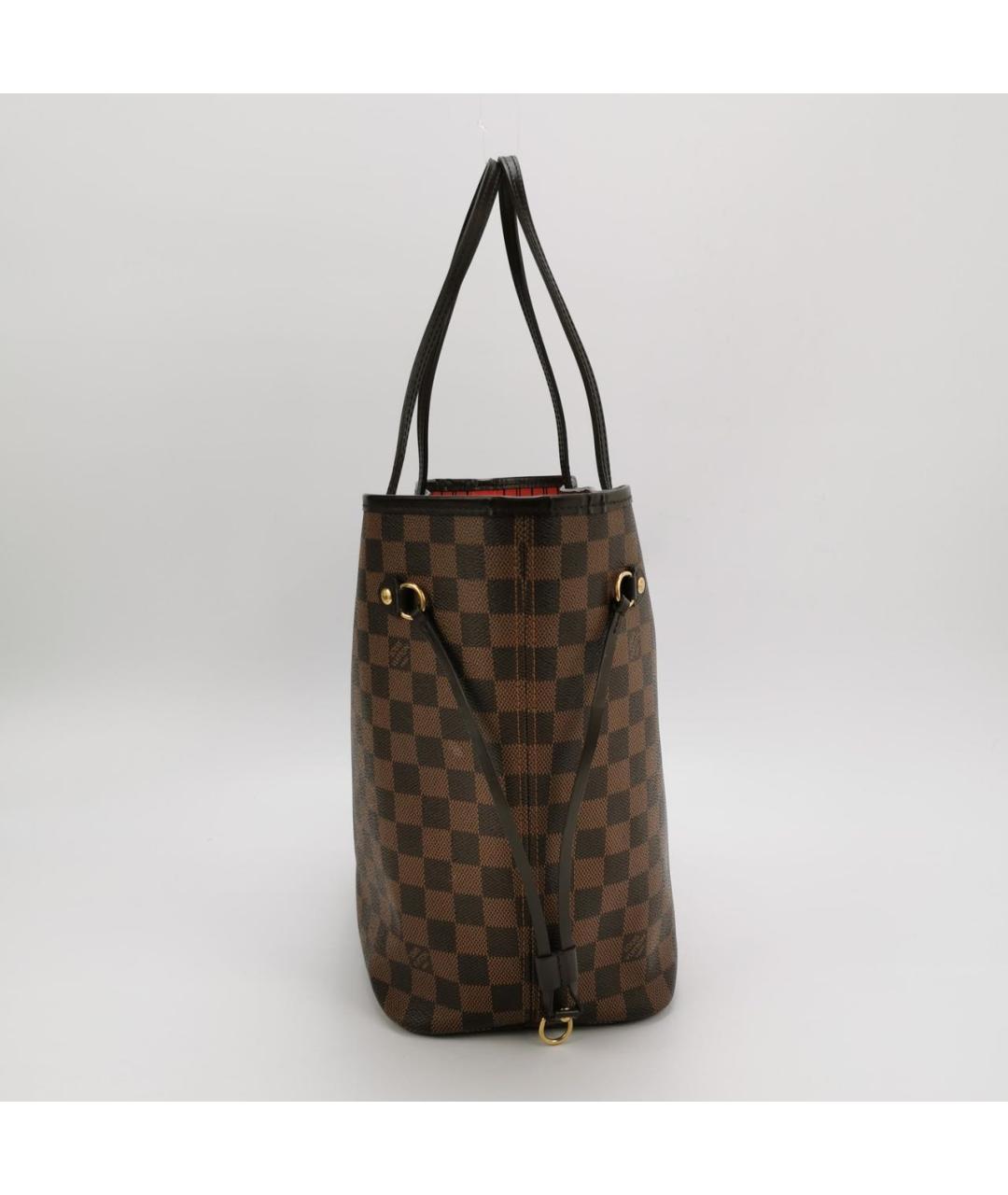 LOUIS VUITTON Коричневая кожаная сумка с короткими ручками, фото 2