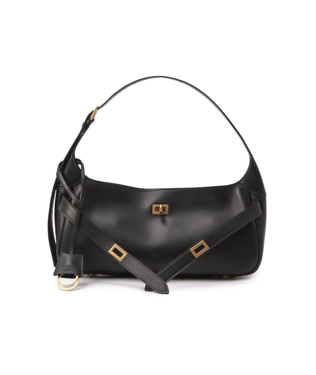 BALENCIAGA Черная кожаная сумка с короткими ручками, фото 9