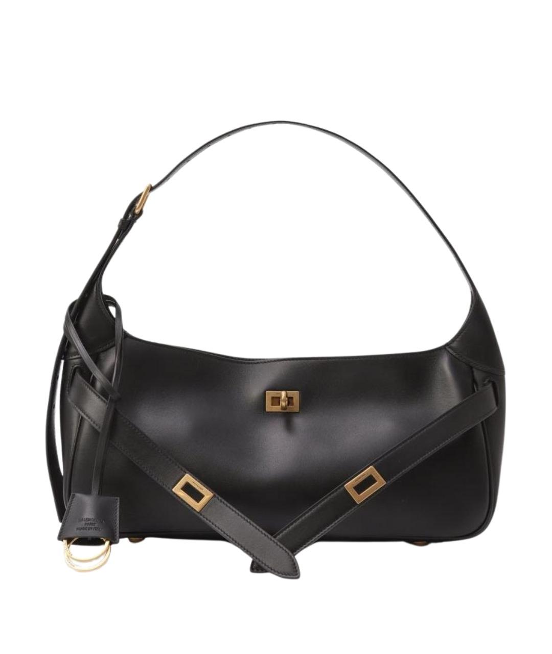 BALENCIAGA Черная кожаная сумка с короткими ручками, фото 1