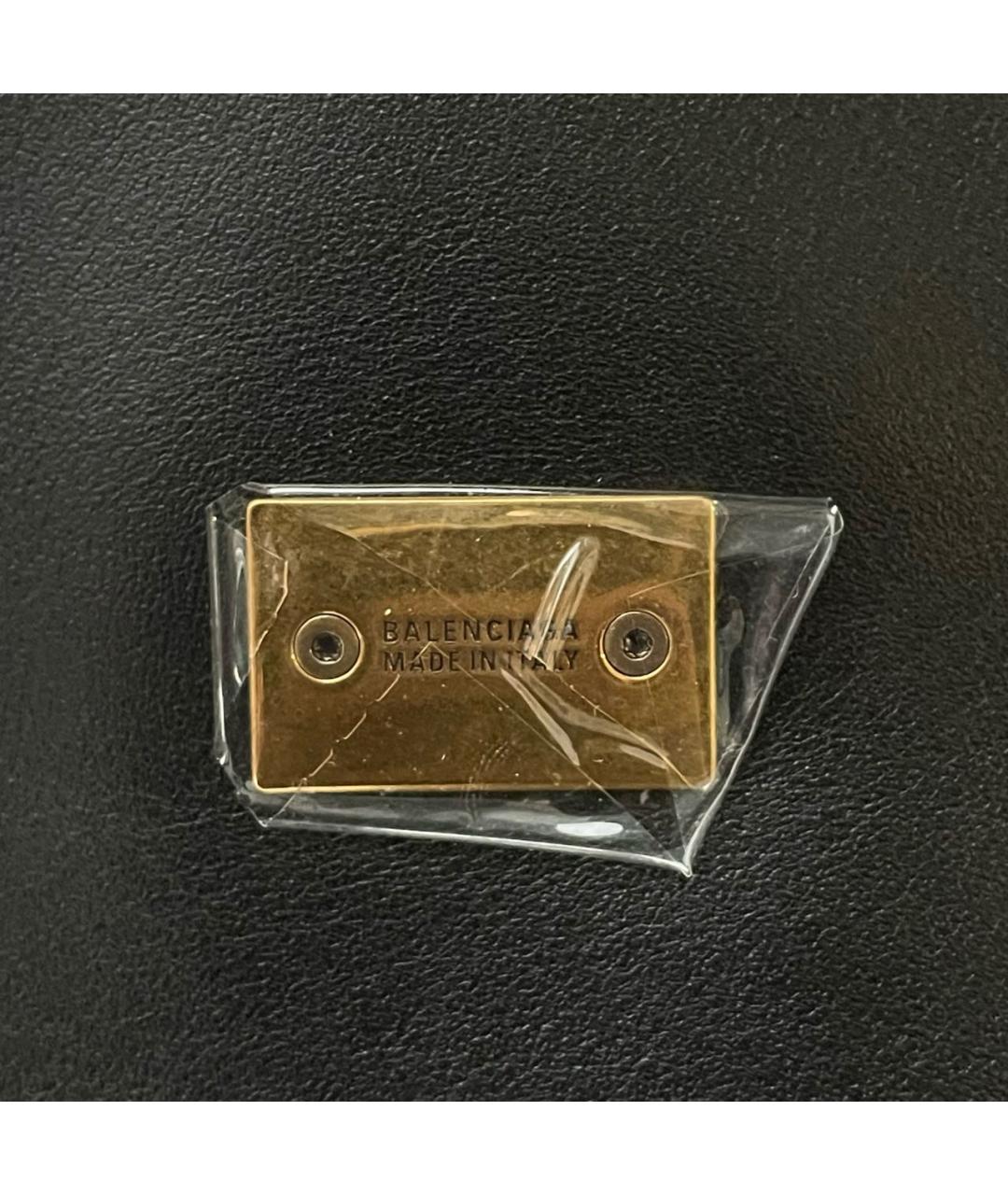 BALENCIAGA Черная кожаная сумка с короткими ручками, фото 7