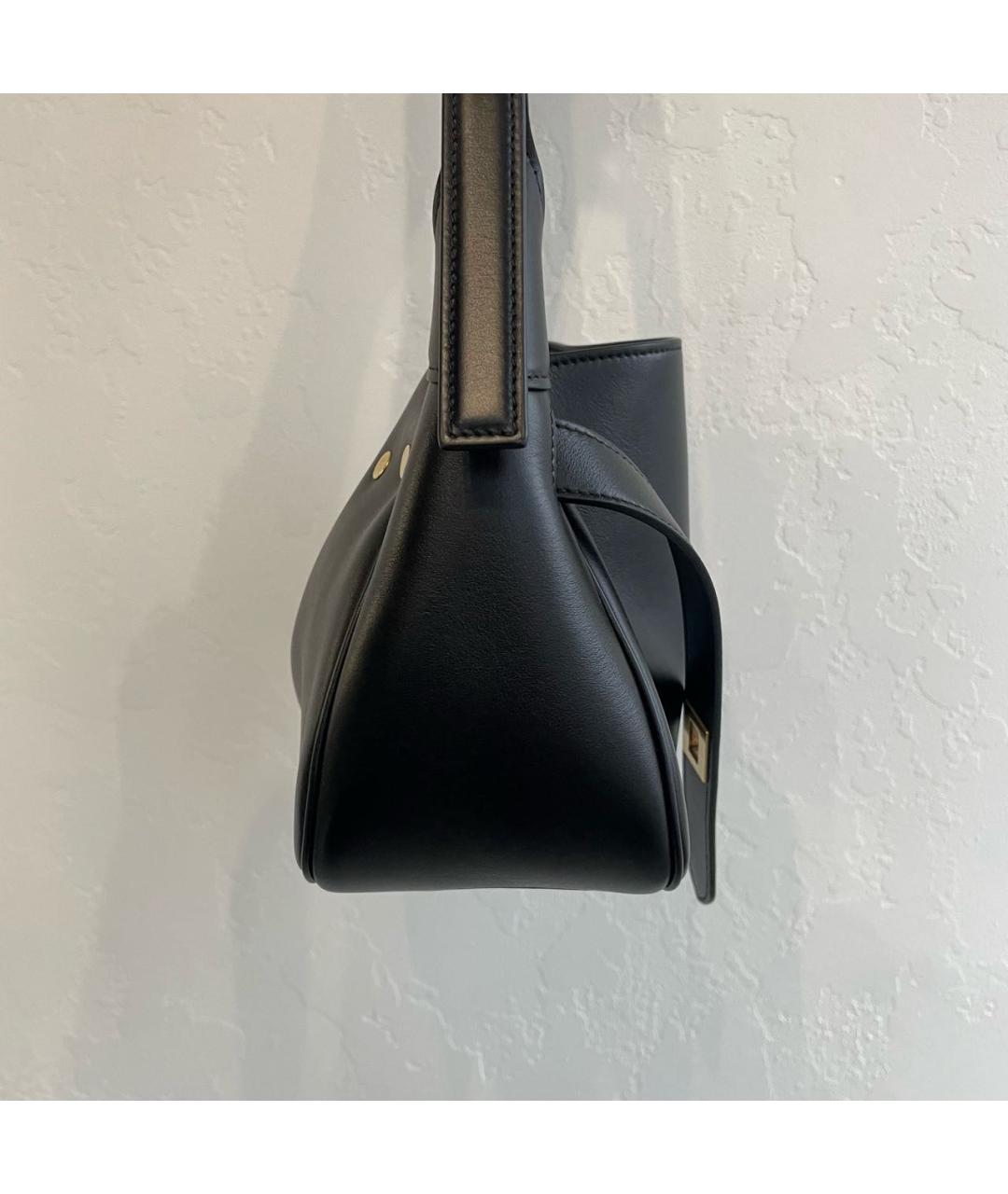 BALENCIAGA Черная кожаная сумка с короткими ручками, фото 4