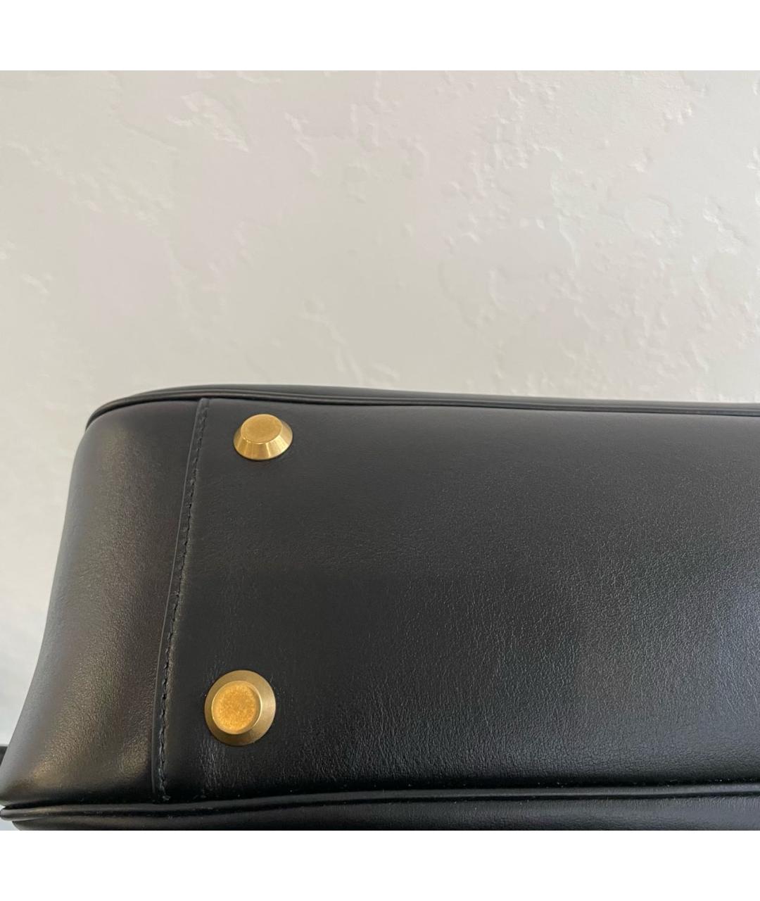 BALENCIAGA Черная кожаная сумка с короткими ручками, фото 5