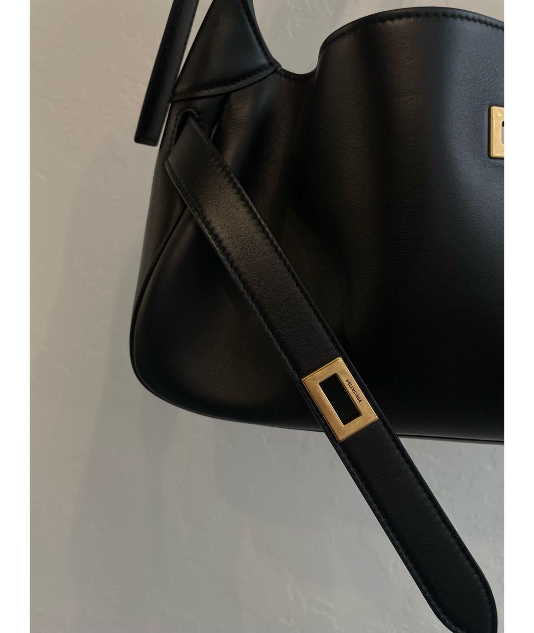 BALENCIAGA Черная кожаная сумка с короткими ручками, фото 3