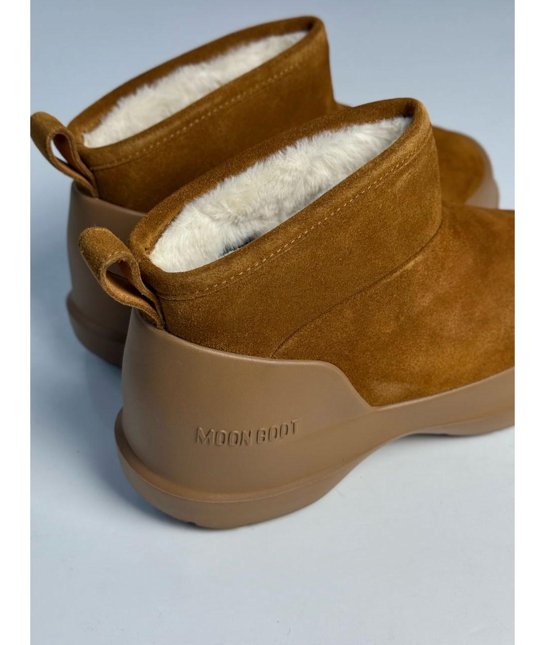 MOON BOOT Коричневые замшевые полусапоги, фото 2