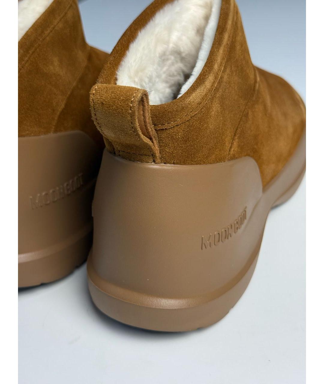 MOON BOOT Коричневые замшевые полусапоги, фото 4