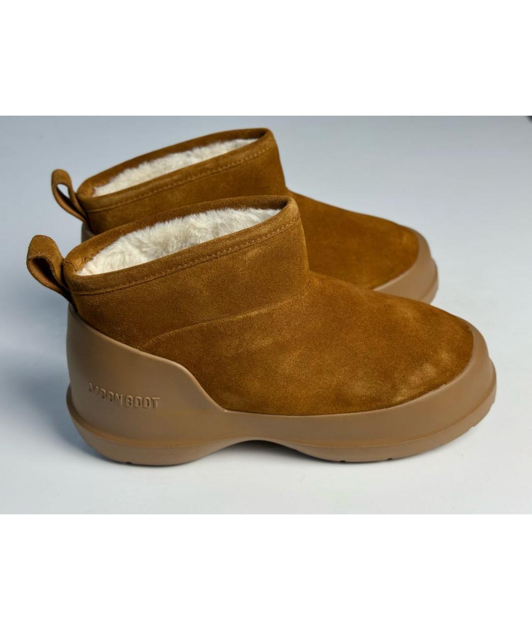 MOON BOOT Коричневые замшевые полусапоги, фото 9