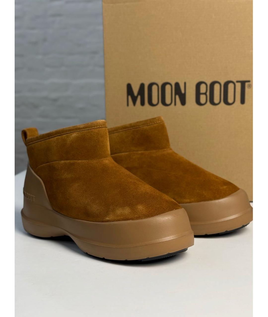 MOON BOOT Коричневые замшевые полусапоги, фото 7